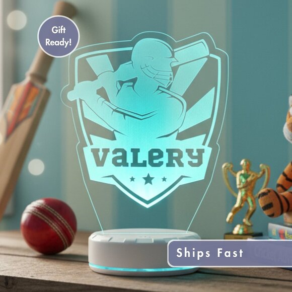 Personalized Cricket LED Night Light Decor - Picture 1 of 8